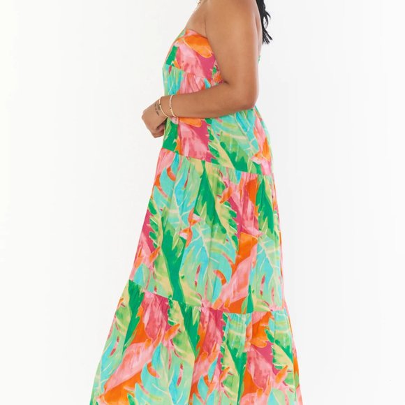 NWT Show Me Your Mumu Melody Maxi Skirt Tropic Palms Medium - Picture 3 of 3